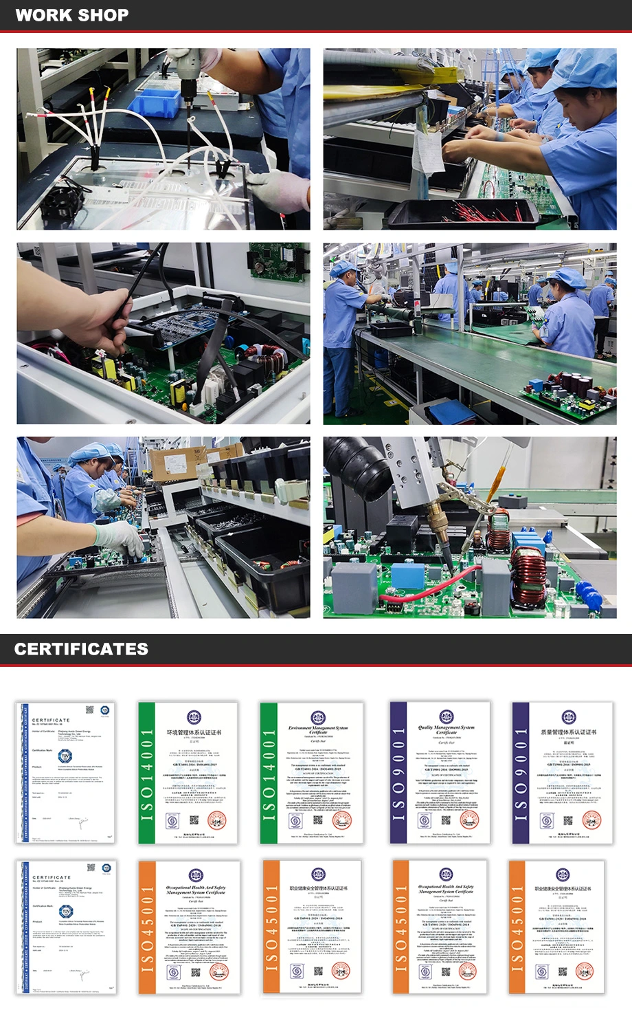 5kw 6kw 8kw 10kw 12kw PV System DC to AC Solar Power Triple Phase Inverter Pure Sine Wave Hybrid Inverter