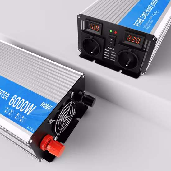 Safesav 2000W 12V/24V/48V DC à AC 110V/220V/230V Onduleur solaire à onde sinusoïdale pure